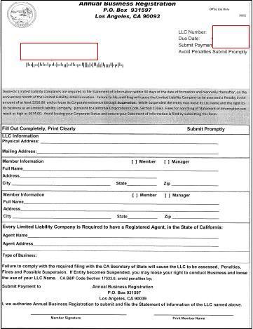 Annual Business Registration